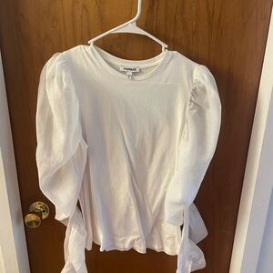 Express White Bubble Long Sleeve Tee